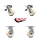Service Caster 5 Inch Nylon Caster Set with Ball Bearings 2 Brakes 2 Rigid SCC-TTL30S520-NYB-2-R-2 - alternate 3